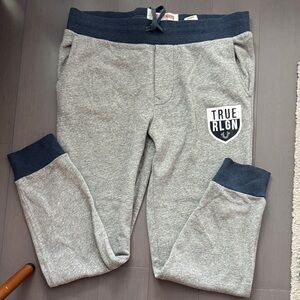 True Religion Logo Jogger Sweatpants Men’s Size M Gray